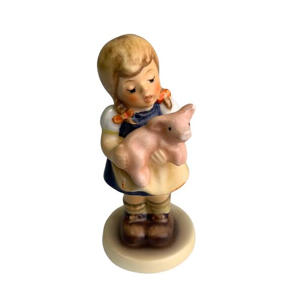 Vintage 1998 Hummel Goebel #2052 Pigtails Girl Collectible Ceramic Figurine - Picture 1 of 8